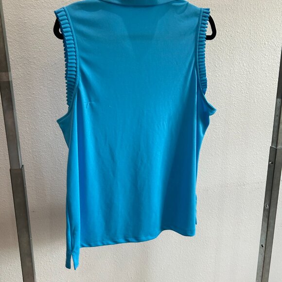 Lady Hagen XXL ruffle sleeveless polo - Picture 4 of 7
